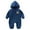Dark Blue, variant on Baby Boys Girls Clothing Zipper Hooded Jumpsuit Romper Long Sleeve Outfit Fall Winter Warm Clothes,Kids Clothing,0-3 Months