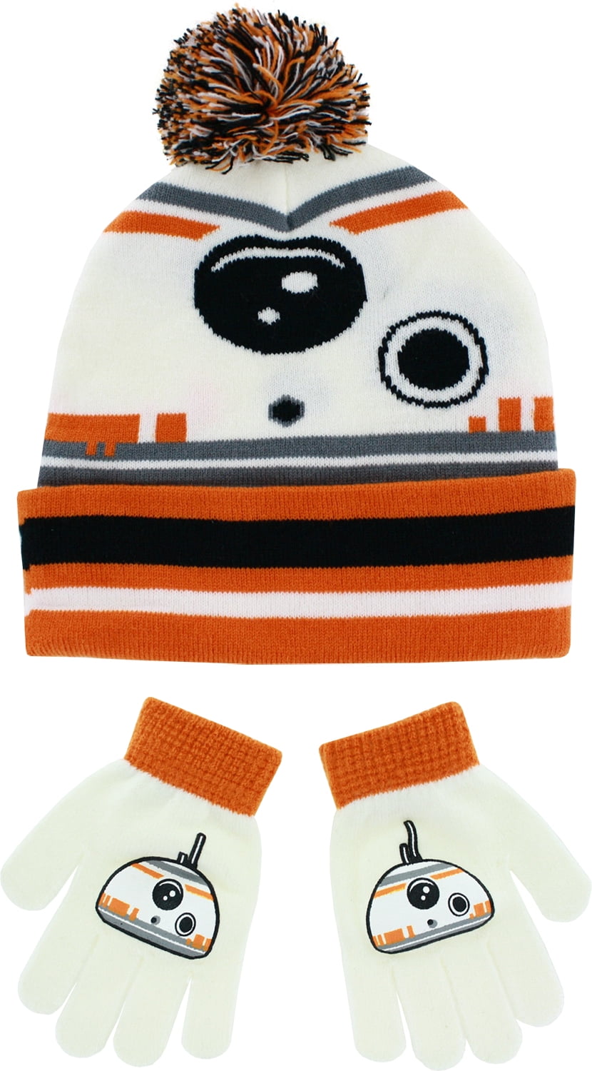 Star Wars BB8 Kids Knit Hat and Gloves 