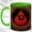 Green, variant on Red Cardinal Nest Coffee Mug, Rustic Bird Mug, Ceramic 11 oz