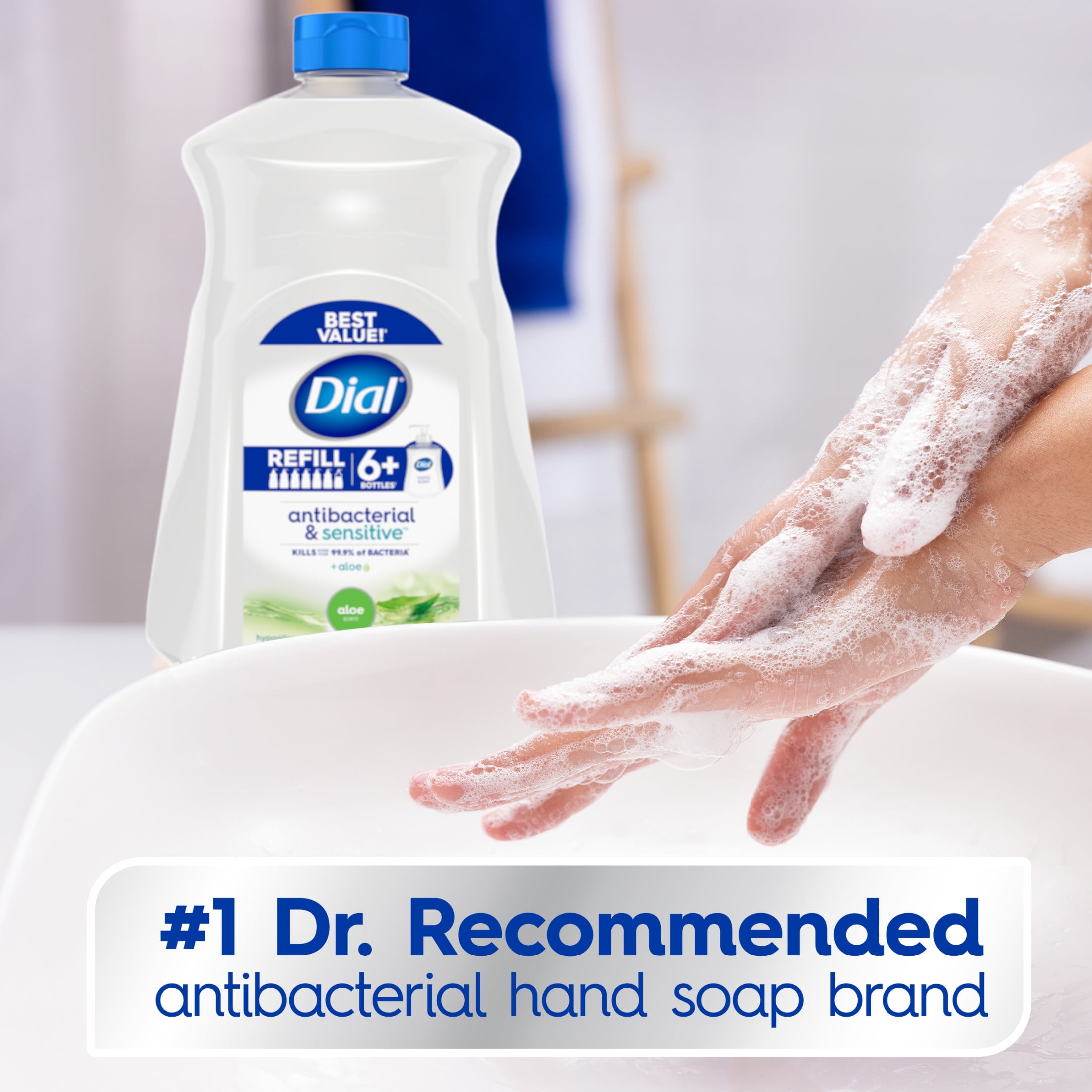 Dial antibacterial refill soap sale