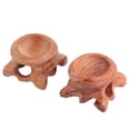 thumbnail image 1 of Brown Synthetic Crystal Ball Stand for Home Decor with Cambered Concave Design 2 Pieces Size 2, 1 of 8
