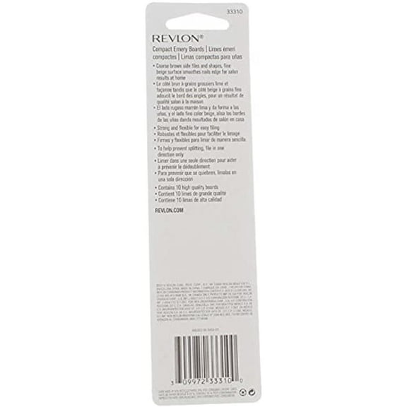 Revlon Compact Emery Board 10 Ea (Pack Of 2)