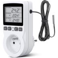 thumbnail image 1 of Digital termostat för uppvärmning/kylning med uttag, LCD-temperaturregulator, 230V för växthus temperaturregulator/terrarium termostat (uttag), 1 of 5