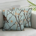 thumbnail image 2 of Nawypu Throw Pillow Cover Blue Branch on Sakura Branches Brown Pattern Floral Tree Decorative Throw Pillow Cushion Case for Home Couch Living Room Bed Sofa Car 2pc, 2 of 6