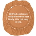 thumbnail image 6 of Flxxie 1800 Thread Count Brushed Microfiber Fitted Sheet with 15" Pocket, Twin, Tan, 6 of 6