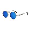 thumbnail image 1 of Gafas de sol estilo steampunk con espejo Prince, redondas, estilo retro, con resorte, con patas de metal y lados delgados, 1 of 3