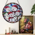 thumbnail image 5 of Snowmen Families Stained Glass Suncatcher, Snowmen Families Glass Suncatchers for Windows For Merry Christmas, 5 of 7