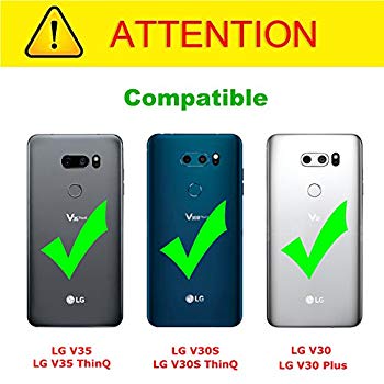J&D Case Compatible for LG V35 Case/LG V35 ThinQ Case/V30S Case/V30S ThinQ Case/LG V30/LG V30 Plus Case, [Wallet Stand] [Slim Fit] Heavy Duty Protective Shockproof Flip Wallet Case for LG V30 Case - image 2 of 6