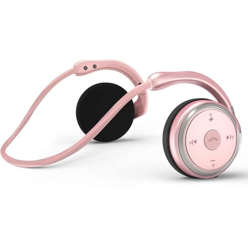 itayak Auriculares detrás de la cabeza, auriculares envolventes alrededor de la cabeza, pequeños auriculares Bluetooth, ligeros, plegables, inalámbricos, deportivos, a prueba de sudor, con micrófono y