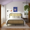 thumbnail image 2 of Mr. Kate Roxanne Metal Platform Bed Frame with Cane Headboard, Queen, Black, 2 of 22