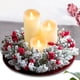thumbnail image 3 of Anillo de vela de Navidad, soporte de base de velas, candelabro creativo rústico, guirnalda decorativa para sala de estar, puerta de casa, chimenea,, 3 of 6