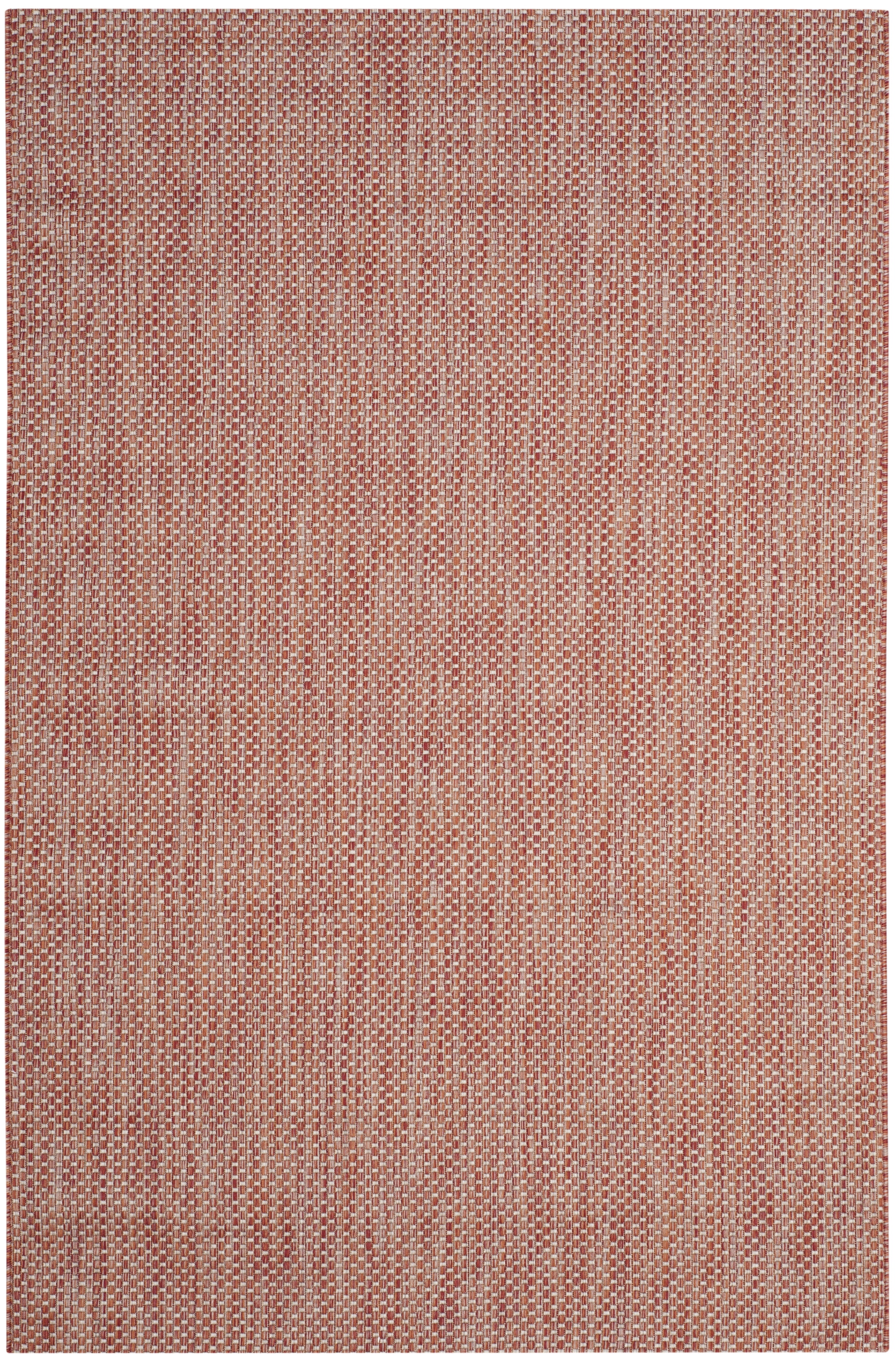 Safavieh Courtyard Finnian Solid Indoor/Outdoor Area Rug, Red/Beige, 6'7" x 9'6"