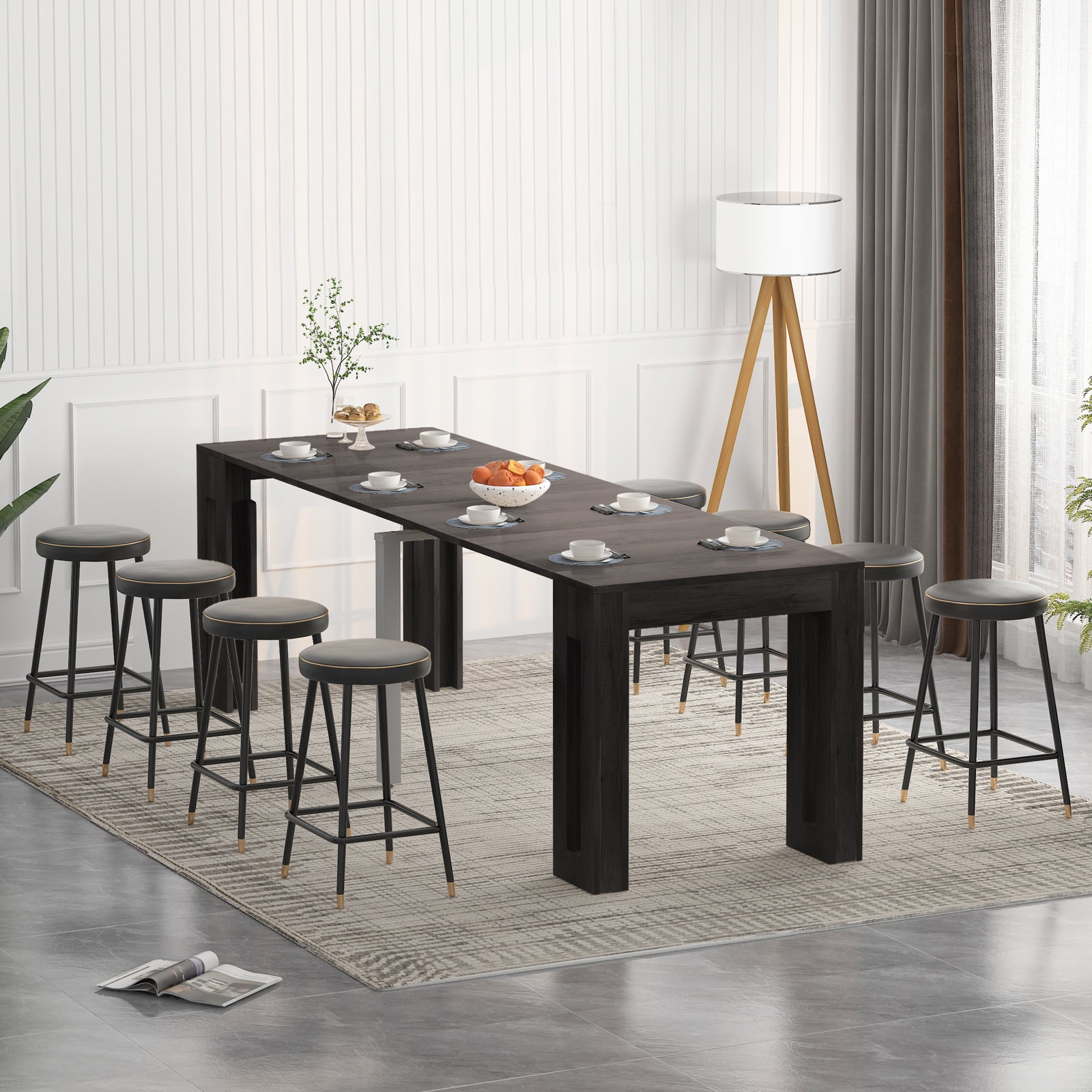 BALUS Multifunctional Retractable Table,PreConstructed, 12 People