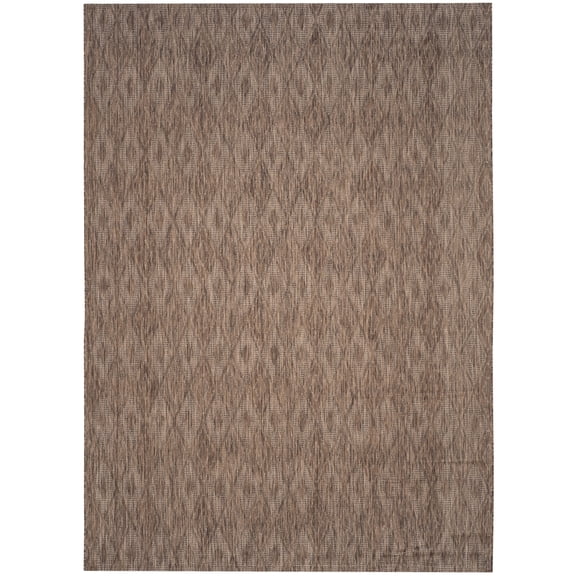 Safavieh Courtyard Teodor Geometric Indoor/Outdoor Area Rug, Brown, 9' x 12'