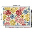 thumbnail image 6 of Pioneer Flower Floral Print Pattern Summer Placemats Table Placemats Set Of 4-Linen Kitchen Washable Placemats Table Mats 12x18 Inch Non-Slip Heat Resistant, 6 of 6