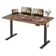 thumbnail image 1 of XPOPR Electric Height Adjustable Standing Desk Large 55 x 24 Inches Sit Stand up Desk Home Office Computer Desk Memory Preset with T-Shaped Metal Bracke, Brown, 1 of 5