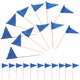 thumbnail image 1 of Flag Cupcake Toppers Small Triangle Toothpicks Diy Cake Decoration Wedding Theme Party 8.00X3.50X0.20CM Blue 60Pcs, 1 of 5
