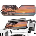 thumbnail image 2 of HUIACONG Butterfly Windshield Sun Shade Compatible with Jeep Wrangler JK JL Windshield Shade Bolck UV Rays & Protect Car Interior Heat Shield Windshield Cover, 2 of 6