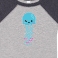 thumbnail image 4 of Inktastic Blue Jellyfish, Cute Jellyfish With Pink Ribbons Girls Baby Bodysuit, 4 of 5