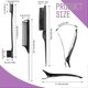 thumbnail image 2 of Slick Back Hair Brush Set Teasing Hair Brush Edge Control Brush Bristle Hair Brush Hair Styling Comb Set for Edge&Back Brushing Combing for Women Kids, 2 of 4