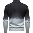 thumbnail image 5 of ZCFZJW Men's Cardigan Sweater Full Zip up Tie Dye Gradient Color Print Long Sleeve Basic Cable Knitted V-Neck Button Sweater Tops Fashion Ombre Jackets Dark Gray M, 5 of 6