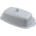 thumbnail image 2 of Dependable Industries White Plastic Rectangle Butter Dish with Lid BPA Free Holds Full Bar of Butter, 2 of 7