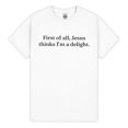 thumbnail image 3 of Jesus Thinks Im A Delight Christian T Shirt Funny Faith Gift for Her Sarcastic Womens Tee, 3 of 4