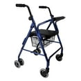 thumbnail image 2 of Tuffcare Freedom Déambulateur à Roulettes Léger Pliant en Aluminium avec Roues de 5 Pouces, Hauteur de Siège Réglable, Frein à Pression pour Poignées Faibles avec Panier (Bleu Minuit), 2 of 4
