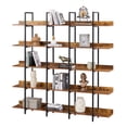thumbnail image 6 of Euroco 5 Tier Bookcase with Open Shelves, Industrial Bookshelf with Metal Frame, 71" Bookshelf for Home Office, Rustic Brown, 6 of 7
