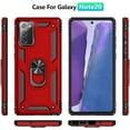 thumbnail image 2 of Note 20 Case,Samsung Note 20 Case, Military Grade Protective Galaxy Note 20 Cases Cover with Ring Car Mount Kickstand for Samsung Galaxy Note 20/Note 20 5G - Red, 2 of 12