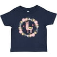 thumbnail image 3 of Inktastic Llama Rose Flower Wreath Girls Baby T-Shirt, 3 of 5
