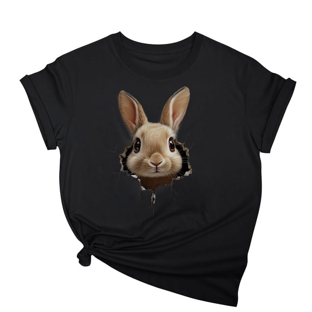 Tops de Cuello Alto para las Mujeres Amante Impreso Camiseta Cuello Redondo Manga Corta, Poliéster Spandex
