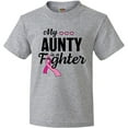 thumbnail image 3 of Inktastic Breast Cancer Awareness My Aunty is a Fighter Youth T-Shirt, 3 of 5