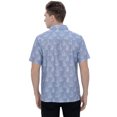 thumbnail image 2 of LA LEELA Men's Hawaiian Shirt Fashion Button Down Short Sleeves Holidays Aloha Party Casual Tops Summer Beaches Shirts for Men S Grey Boat, 2 of 6