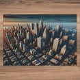 thumbnail image 6 of Ambesonne Cityscape Jigsaw Puzzle, Manhattan Panorama Urban, Heirloom-Quality Fun Activity for Family Durable Cardboard, 1000 pcs, Blue and Pale Cinnamon, 6 of 6