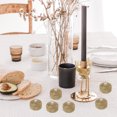 thumbnail image 4 of COMPUKAS 12pcs Led Pillar Candles Smokeless Golden Button Battery For Romantic Settings, 4 of 6