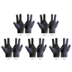 thumbnail image 1 of Guantes de billar con dedos abiertos, poliéster transpirable, entrenamiento amateur (negro cian), 1 of 4