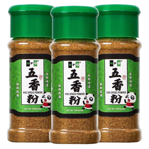 NPG Authentic Chinese Five Spice Blend 1.05 oz(Pack of 3), Gluten Free, Ground Chinese 5 Spice Powder, Mixed Spice Seasoning for Asian Cuisine & Stir Fry 3 Pack