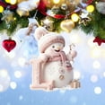 thumbnail image 3 of Snowman Letter Christmas Tree Holiday Decoration Pendant, Festive 2D Flat Acrylic Ornament for Tree, Mantel and Centerpiece, Holiday Gift Idea and Easy to Hang, 3 of 5