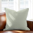 thumbnail image 5 of Throw Pillow Covers 16x16 Inch, Sage Green Botanical Decorative Pillow Cases for Couch Sofa Bed, Farmhouse Modern Striped Leaf Cotton Linen Square Home Decor Pillowcases with Hidden Zipper, 5 of 9