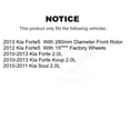 thumbnail image 2 of CMX Front Disc Brake Rotors Pair for Car Kia Forte Soul Koup Forte5 K8-100495, 2 of 8