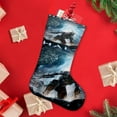 thumbnail image 4 of Halo Tema: Calcetines de Navidad, fino lino blanco para colgar en escaleras y chimenea, decoración navideña para el hogar, regalo de Navidad. 45cm × 32cm, 4 of 5