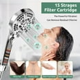 thumbnail image 5 of Onekawa Handheld Shower Head, High Pressure Shower Heads with Hose,Filtered Showerhead with Water Stop Button, 10 Spray Modes,Silver, 5 of 8
