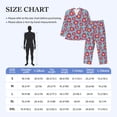 thumbnail image 4 of Honeii Daisies Flowers Pattern Mens Pajamas Set,2pcs Men's Lounge Long Sleeve Sleep Shirt and Pajama Bottoms Sleepwear Set,Mens Pjs Sets-XX-Large, 4 of 7