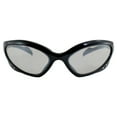 thumbnail image 2 of Global Vision Neptune Padded Motorcycle Safety Sunglasses Black Frames Clear Mirrored Lenses, 2 of 8