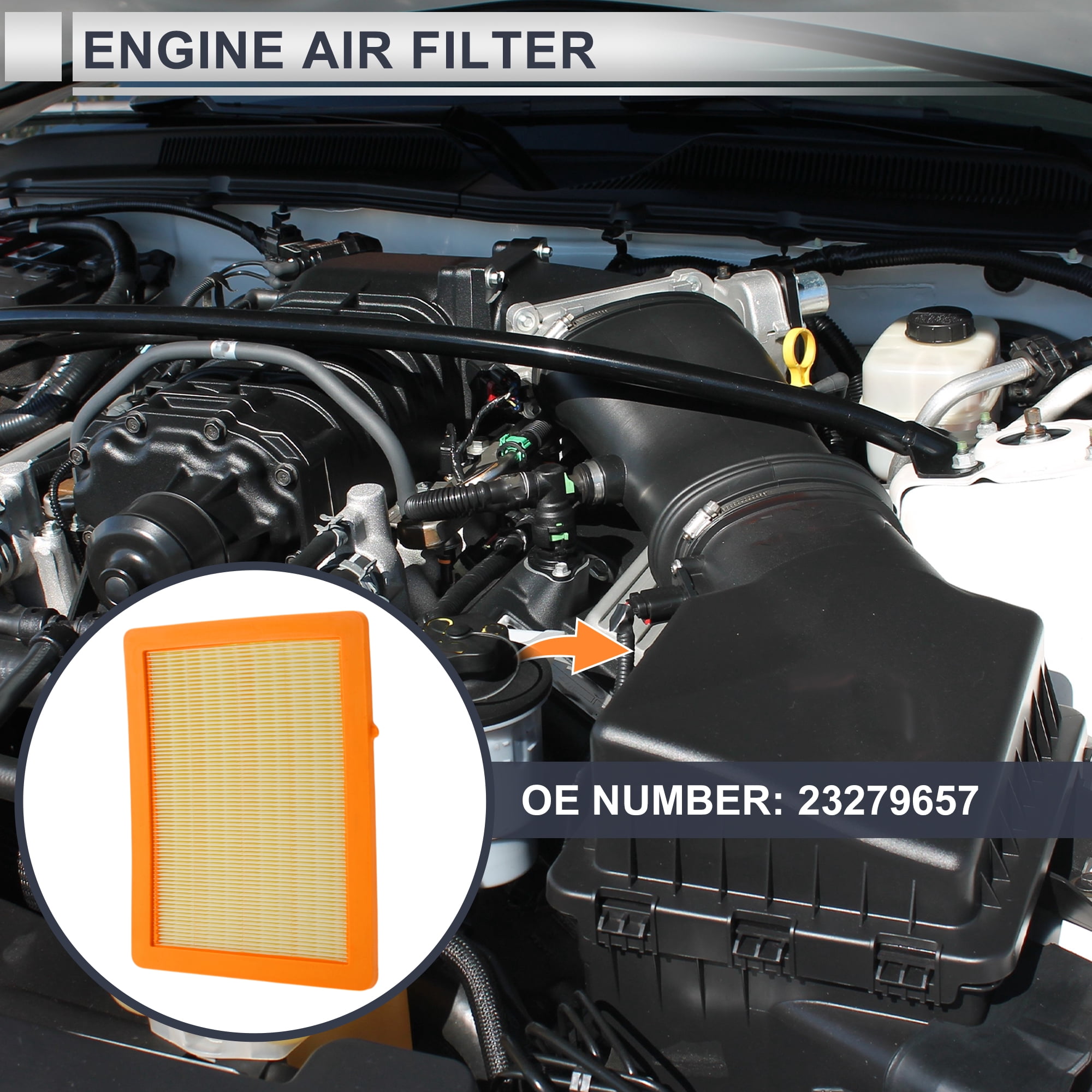 Unique Bargains Car Engine Air Filter No.23279657 for Chevrolet Equinox 1.5L 1.6L 2.0L 2018-2025 Long life Filter Air Cleaner Element 1 Pcs