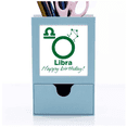 thumbnail image 1 of Cumpleaños del destino de Libra Tarjeta de clip de pluma del gestor de suministros de oficina, 1 of 3