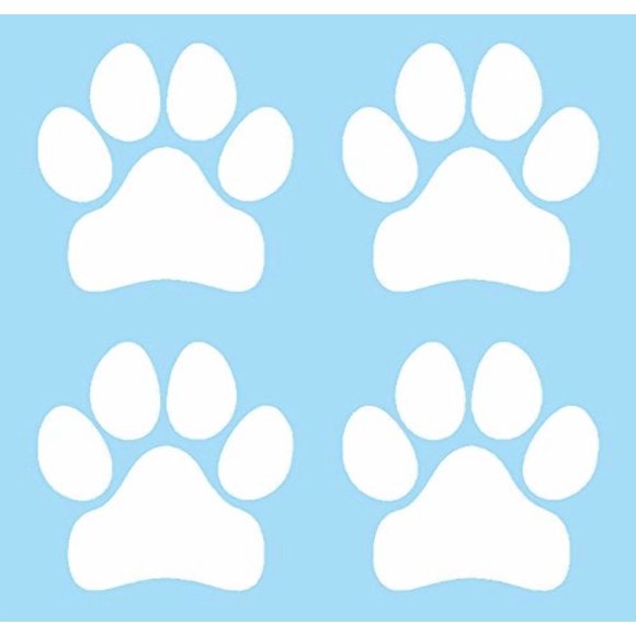 Petites Pattes de Chiot, I Make Decals™, Animal de Compagnie, Chien, Meilleur Ami, Amour des Chiots, Décalque en Vinyle Blanc, Autocollant, Étiquette pour Voiture, Téléphone Cellulaire, Fenêtre, Ordinateur, Mur, etc.
