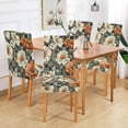 thumbnail image 2 of Yayeee 4 Pack Dining Chair Covers Stretch Parson Chairs Slipcovers Seat Protector, Gray Floral Pattern, 2 of 6