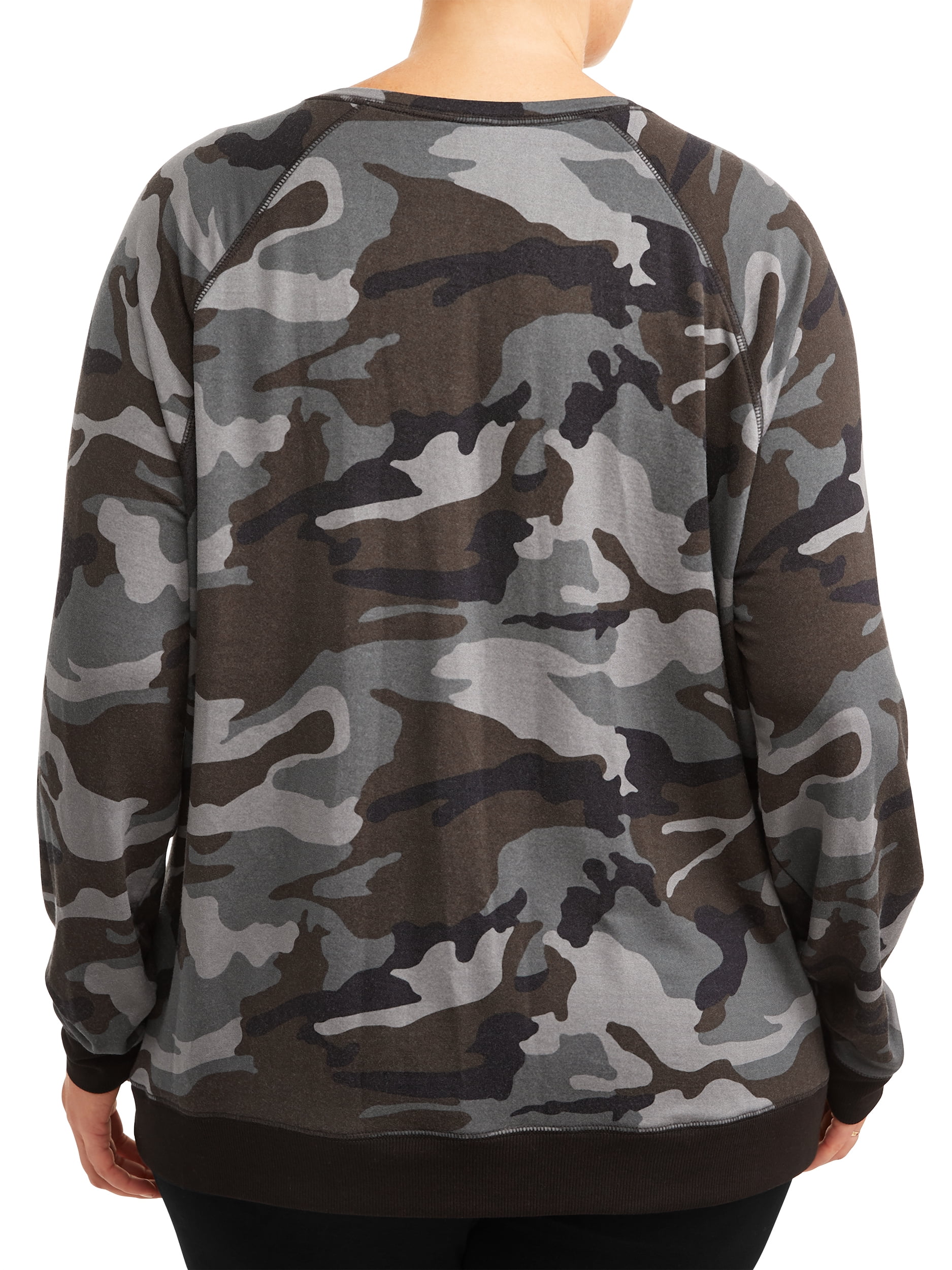 plus size camouflage sweaters